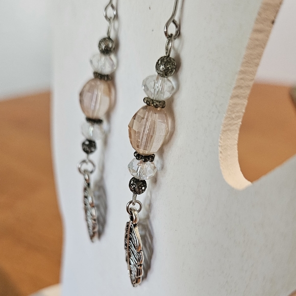 NWT'S - COWGIRL CONFETTI -  Pink Prairie Drop Feather Earrings - Picture 3 of 6